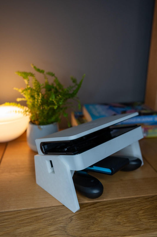 AngleDock: Premium Angled Stand for Nintendo Switch & OLED Dock | Space-Saving Design with Controller Storage Options
