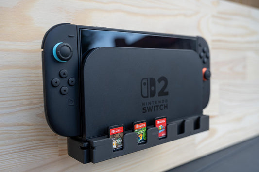 Wall-Mounted / Pegboard Nintendo Switch 2 Dock Holder with Game Card Module